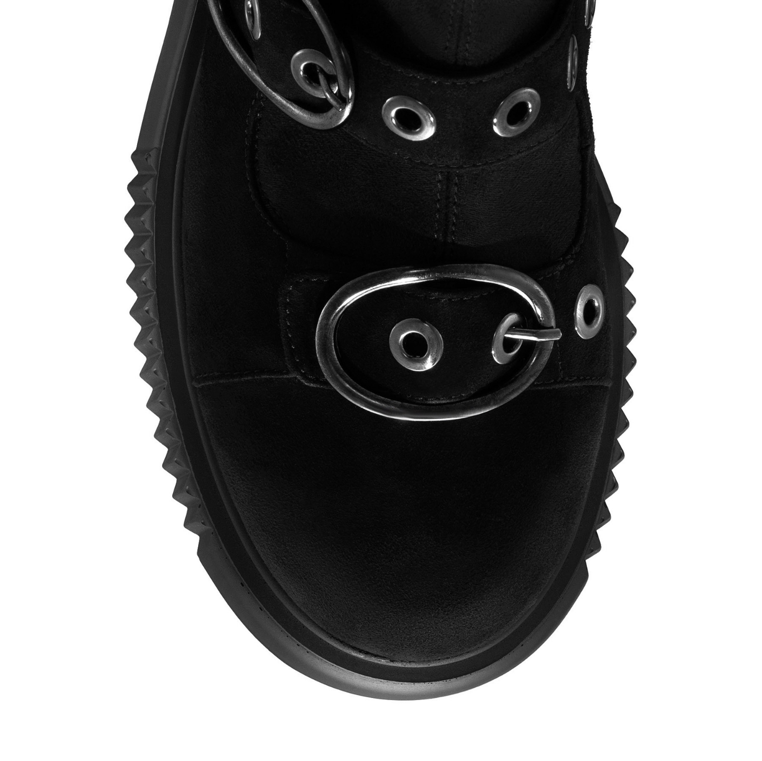 Picture of Women Suede Boots 8177 Camoscio+Stretch Black