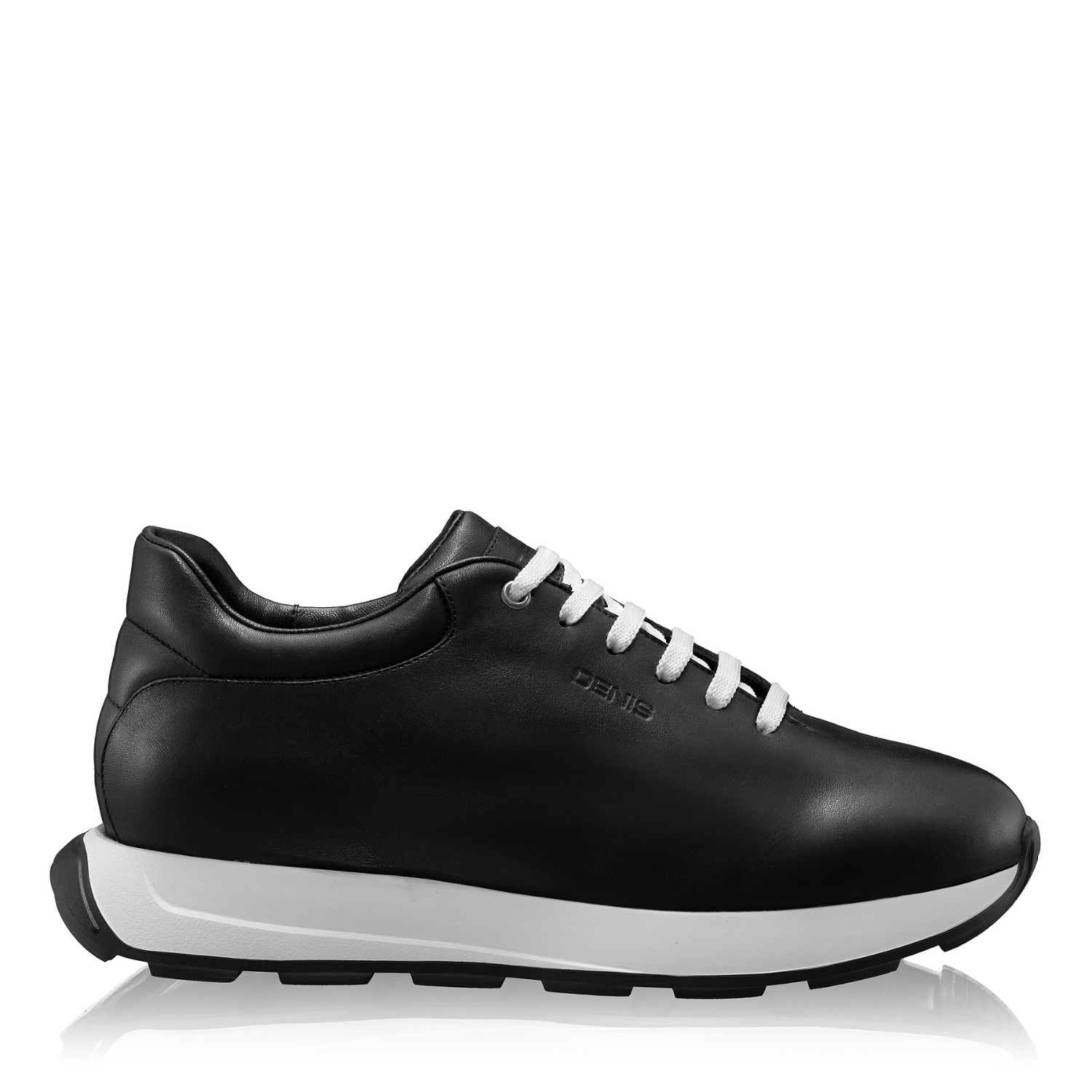 Picture of Men Leather Sport Shoes 7718 Vitello Black
