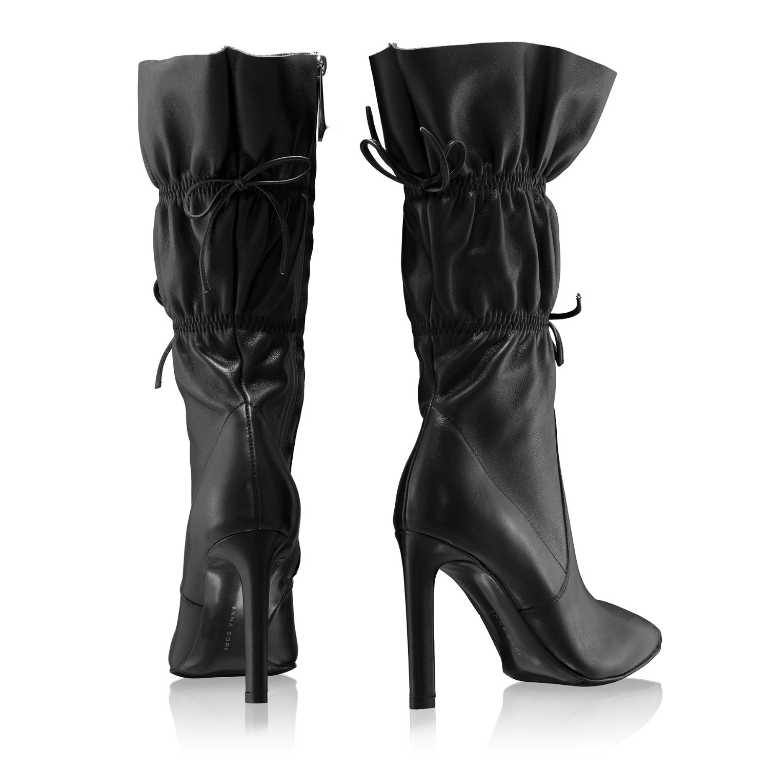 Picture of Women High Heel Leather Boots 8245 Vitello Black