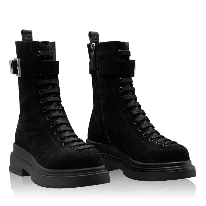 Women Suede Ankle-Boots 8256 Crosta Black