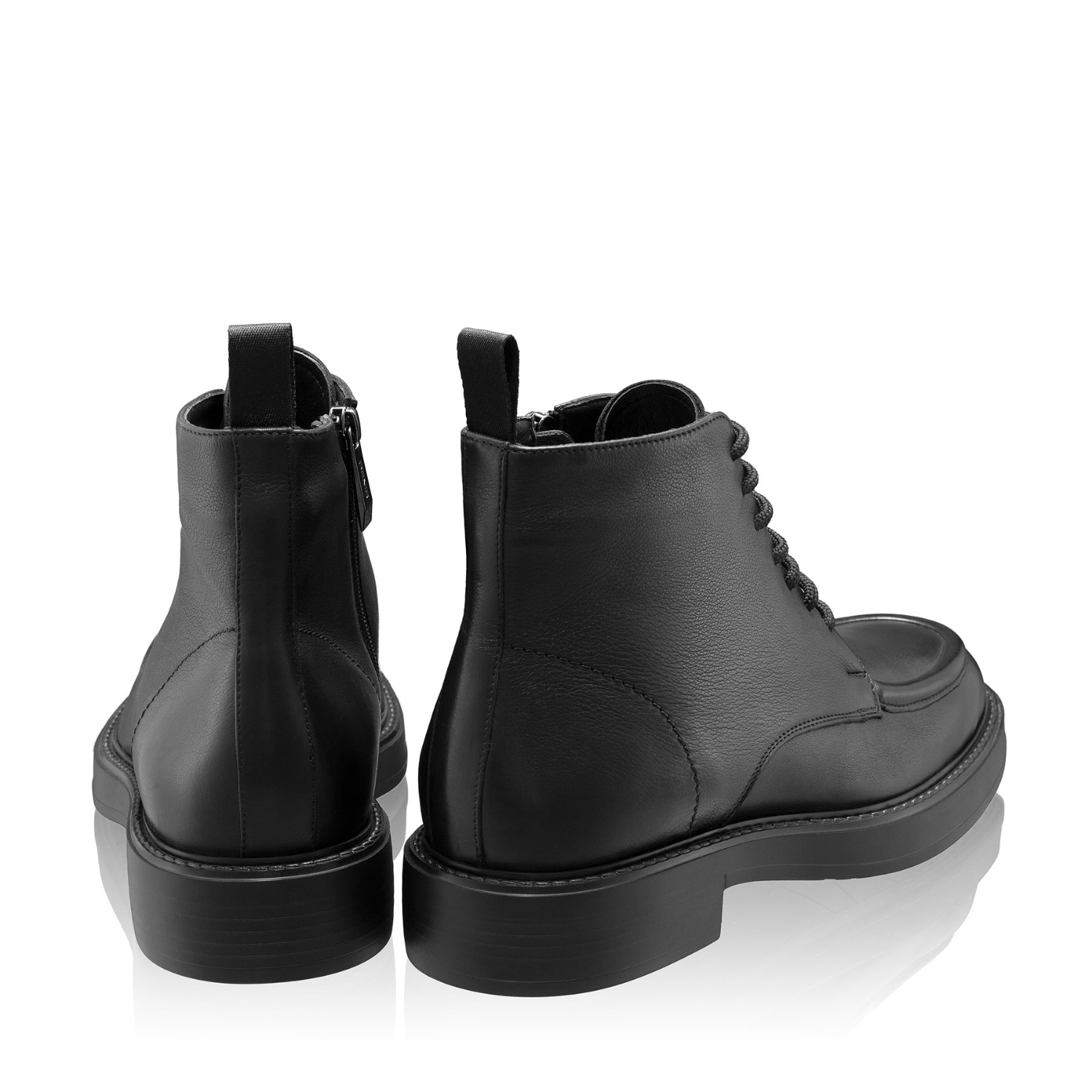 Picture of Men Genuine Leather Boots 7677 Vitello Black