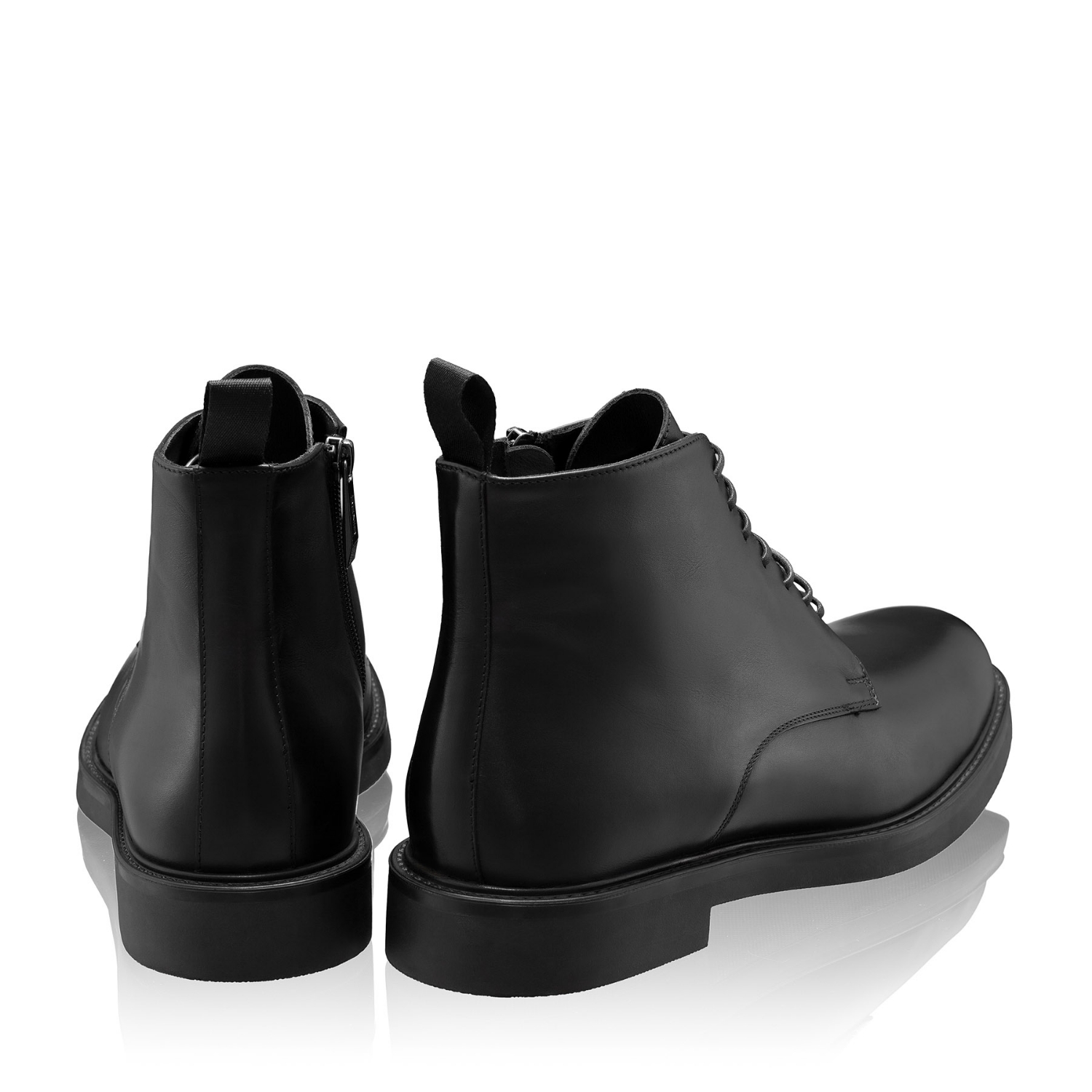 Picture of Men Leather Boots 7737 Vitello Black