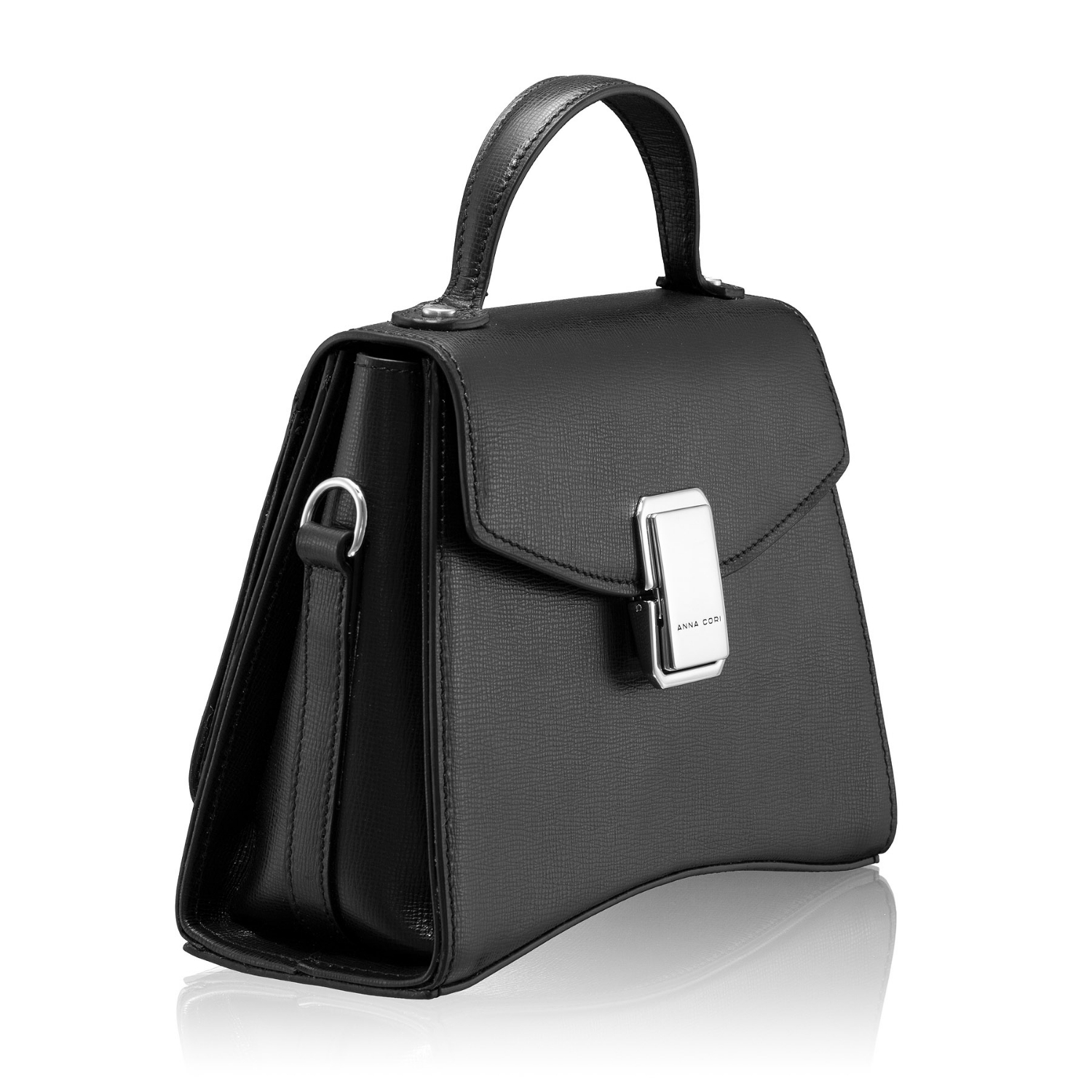 Снимка на Geanta dama de Mana CERISE 01 VIT STAMP NEGRU