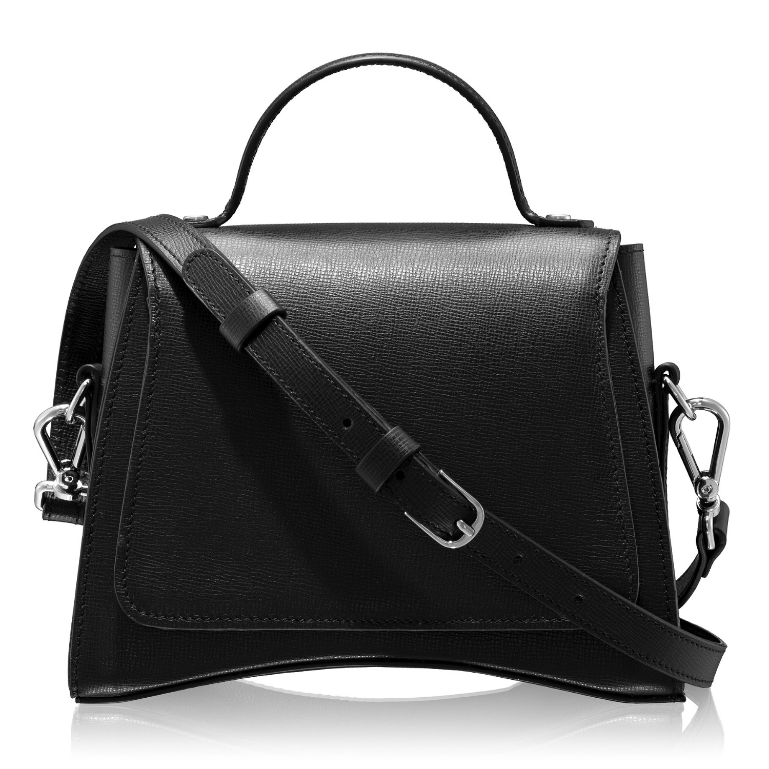 Снимка на Geanta dama de Mana CERISE 01 VIT STAMP NEGRU