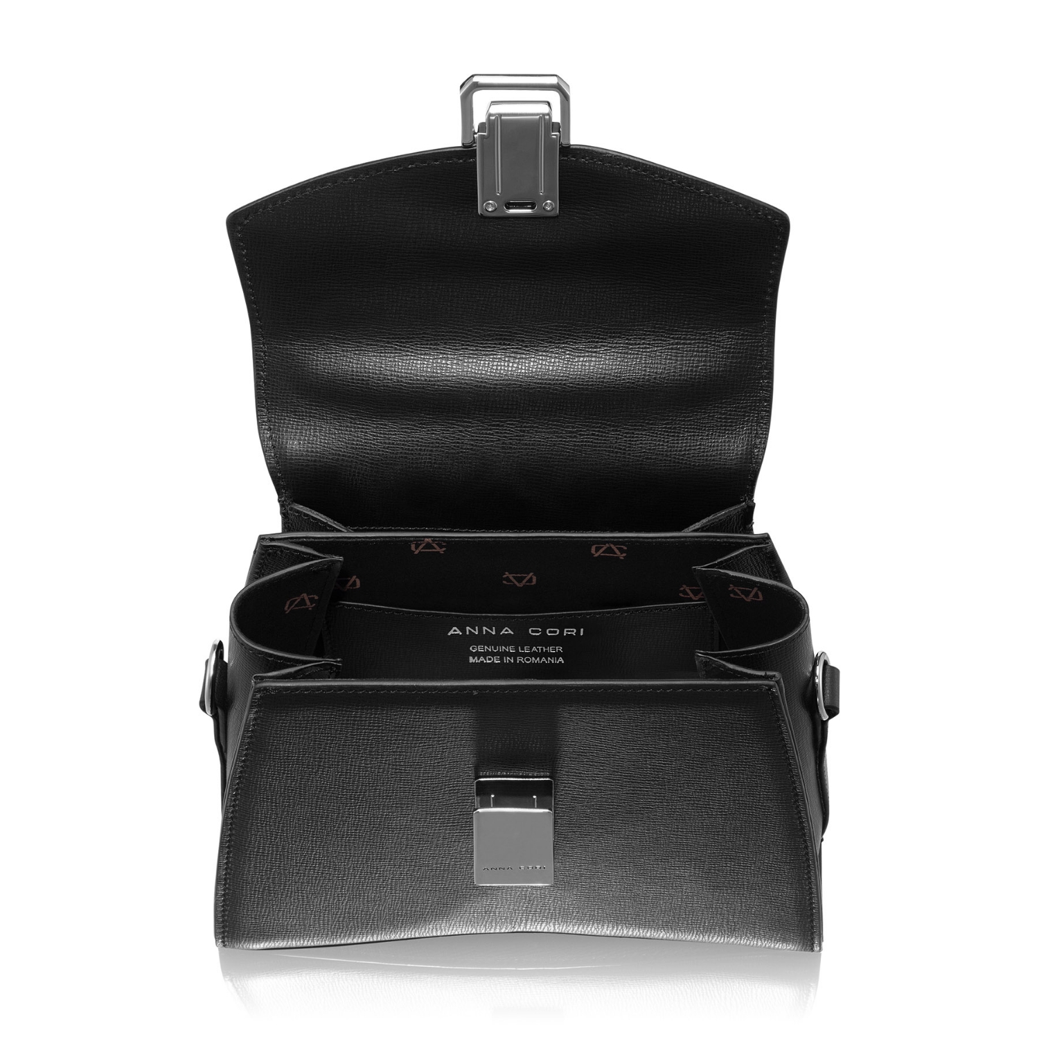 Снимка на Geanta dama de Mana CERISE 01 VIT STAMP NEGRU