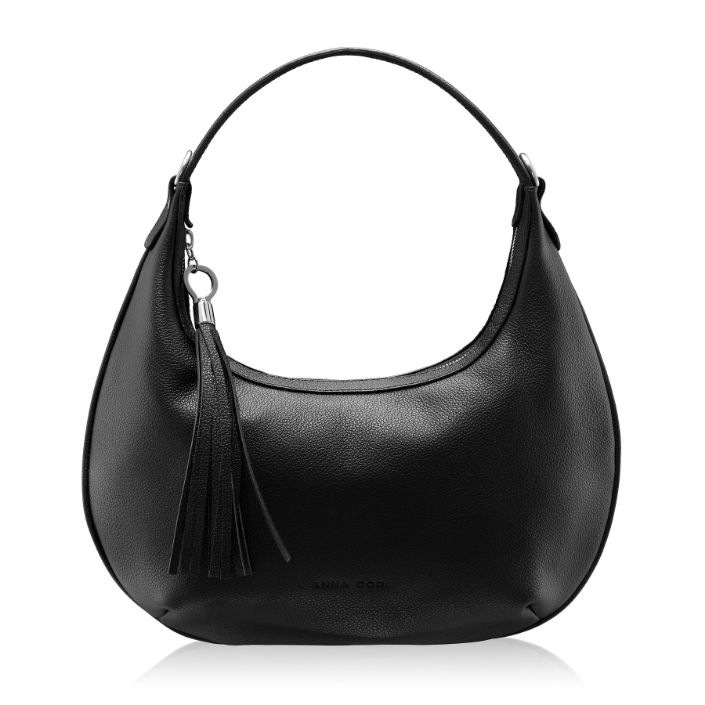 Show details for Women Leather Hand Bag NORY 01 BOTTALATO BLACK Picture of Women Leather Hand Bag NORY 01 BOTTALATO BLACK