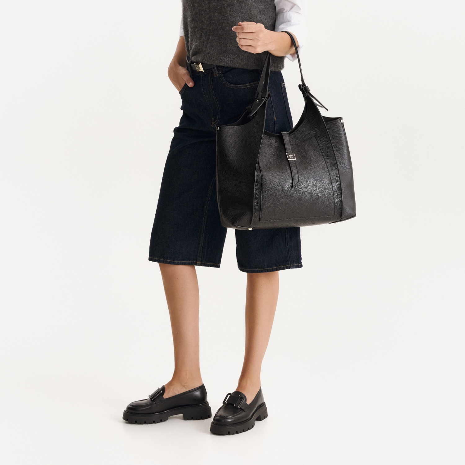 Picture of Women Casual Leather Loafers 8165 Vitello Black