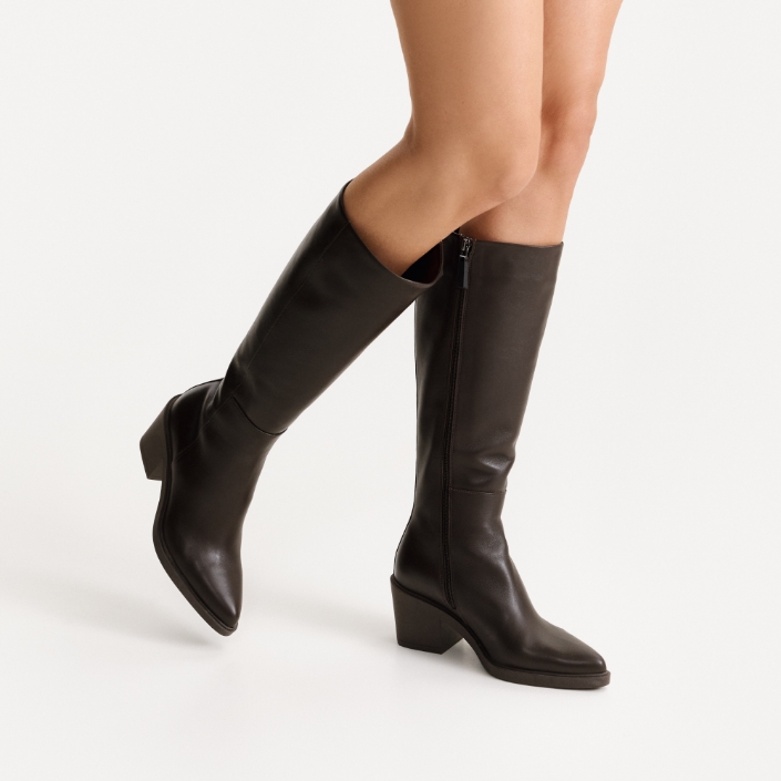 Women Leather Boots 7908 Vitello Brown Women Leather Boots 7908 Vitello Brown