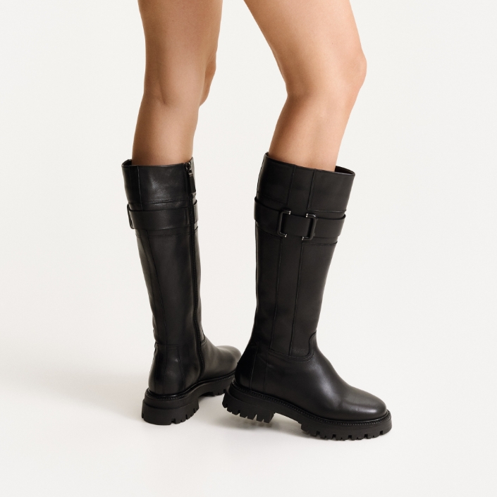Women Leather Boots 8164 Vitello Black