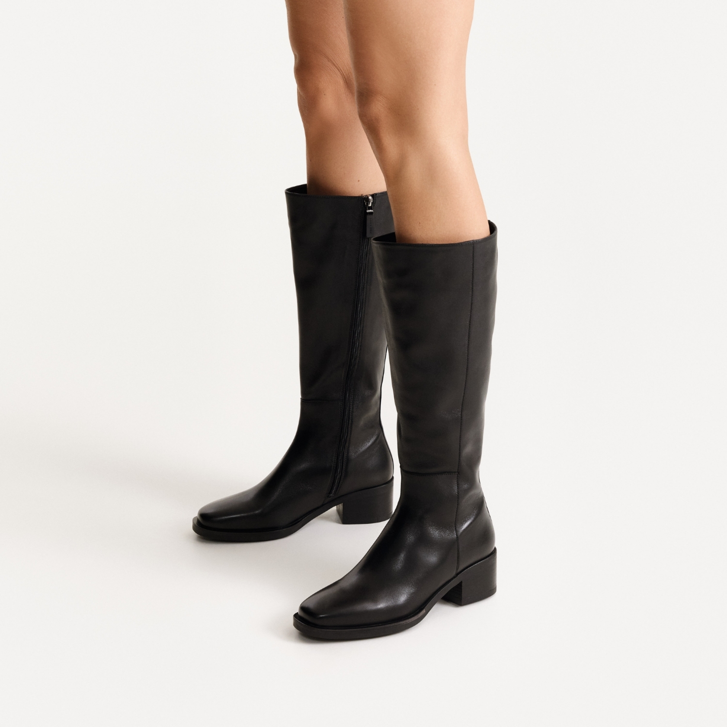 Picture of Women Leather Boots 8160 Vitello Black