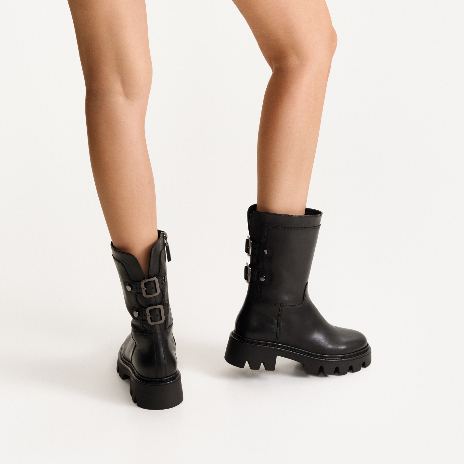 Picture of Women’s Genuine Leather Boots 8157 Vitello Black