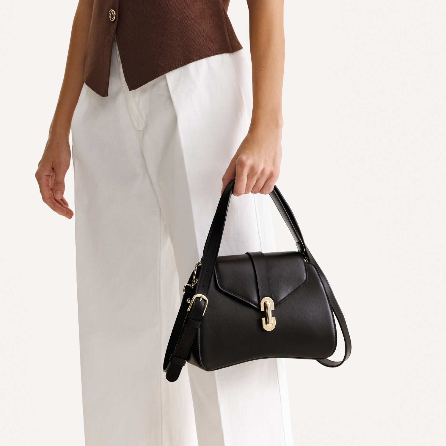 Снимка на Geanta dama de Mana ANERA 02 VITELLO NEGRU