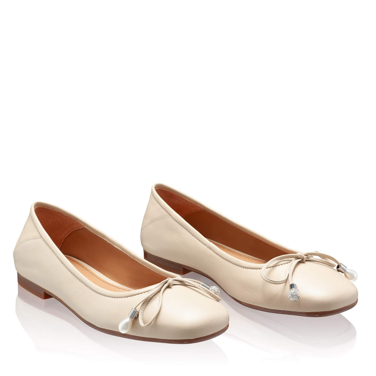 Picture of Women Ballerina Flats 8103 Vitello Panna