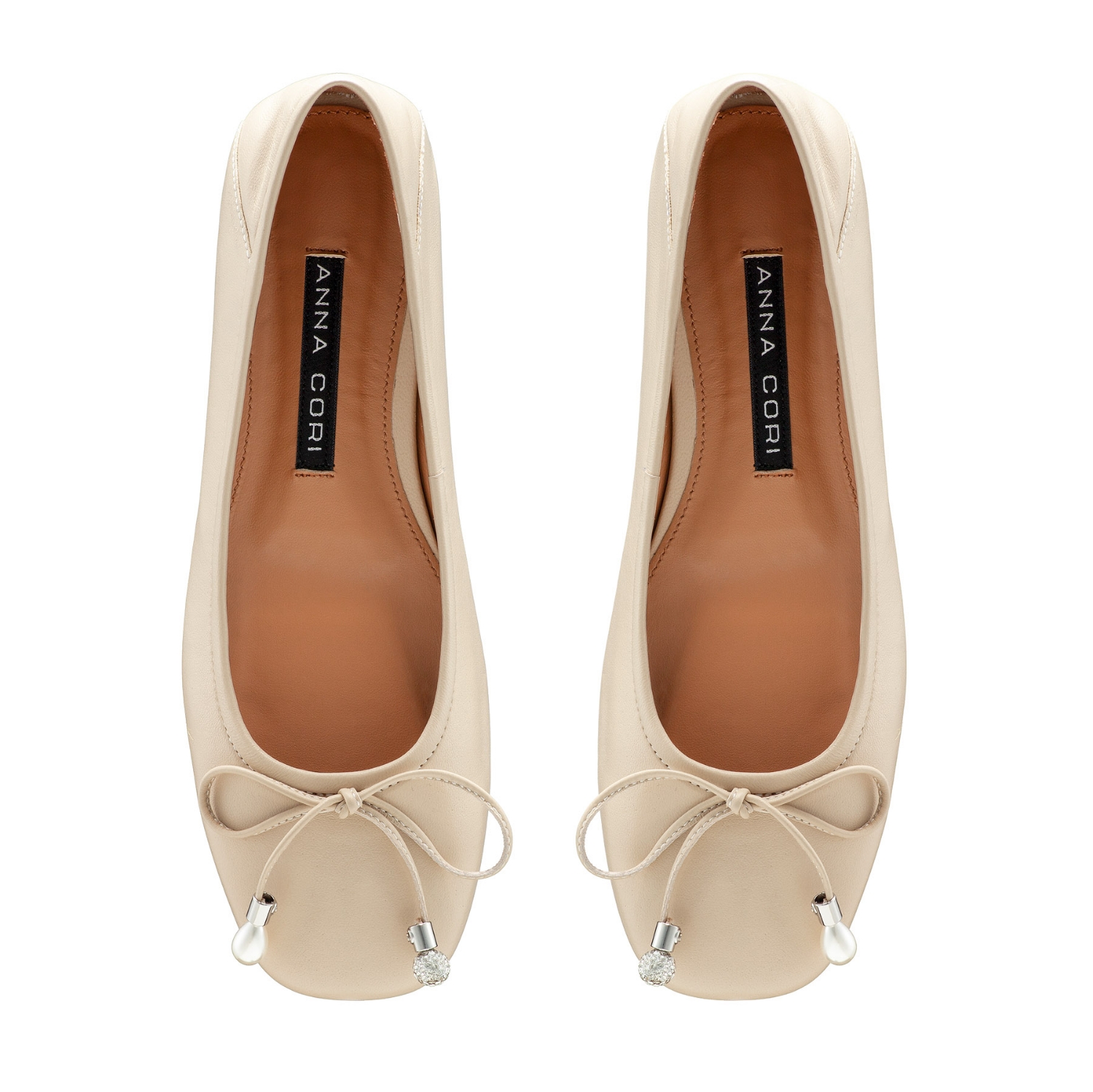 Picture of Women Ballerina Flats 8103 Vitello Panna