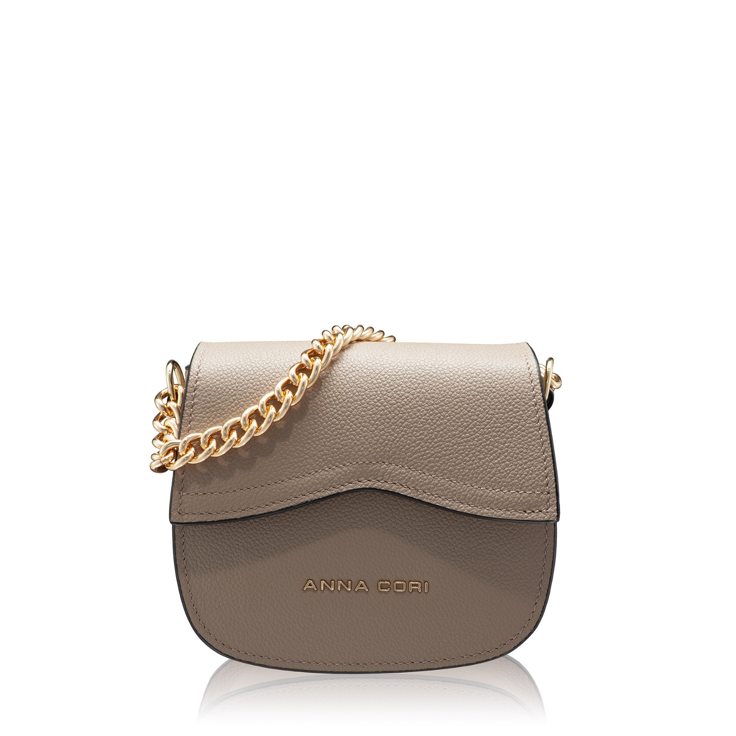 Picture of Women Leather Shoulder Bag NEVADA BOTTALATO TAUPE