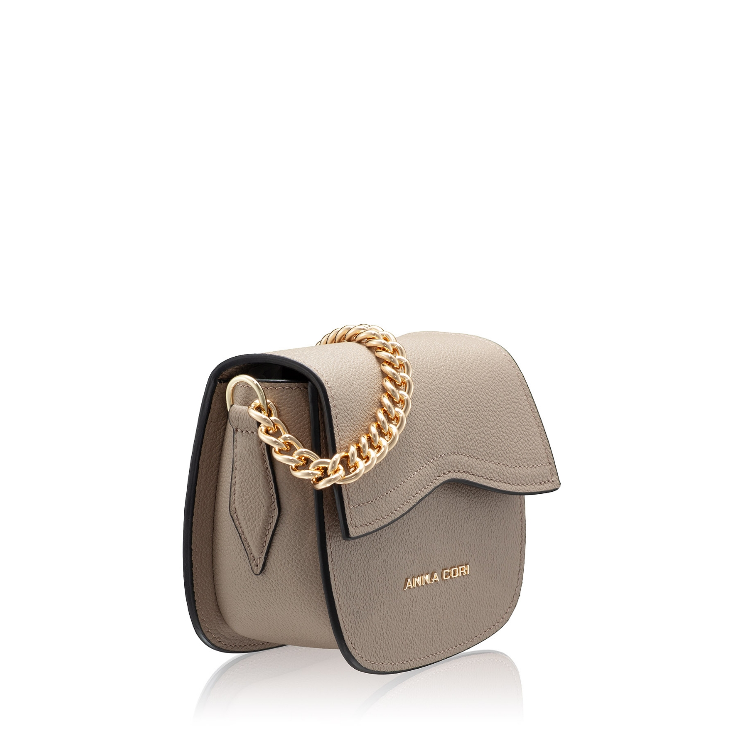 Picture of Women Leather Shoulder Bag NEVADA BOTTALATO TAUPE