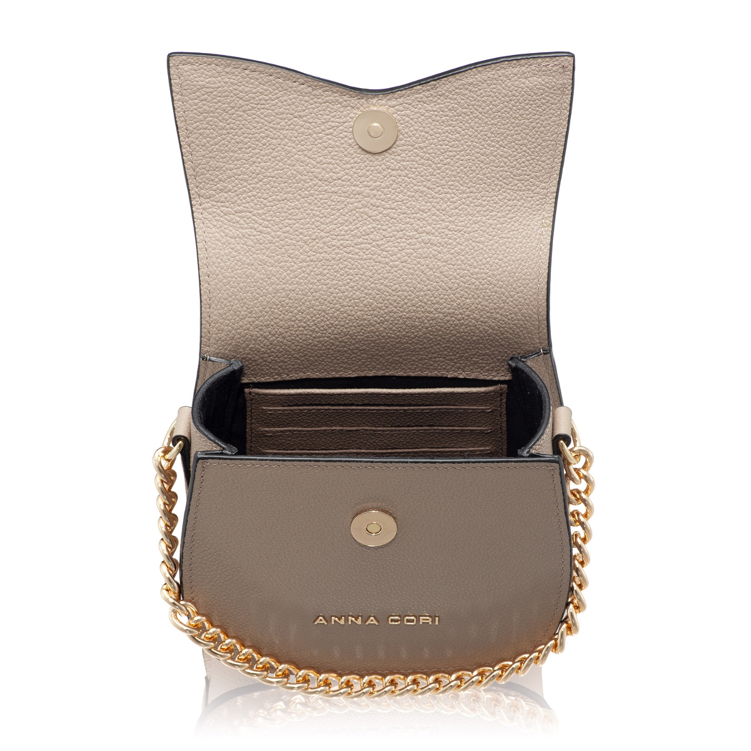 Picture of Women Leather Shoulder Bag NEVADA BOTTALATO TAUPE