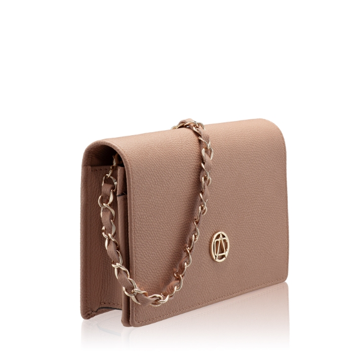 Women Leather clutch Bag ARNA 02 VITELLO STAMP POUDRE