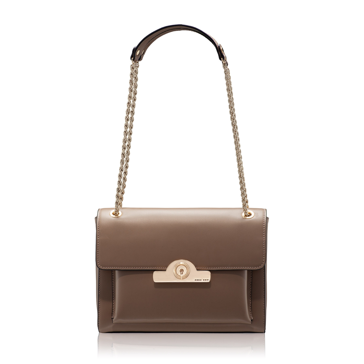 Снимка на Дамска чанта за рамо KELLY VITELLO, бежово-кафява