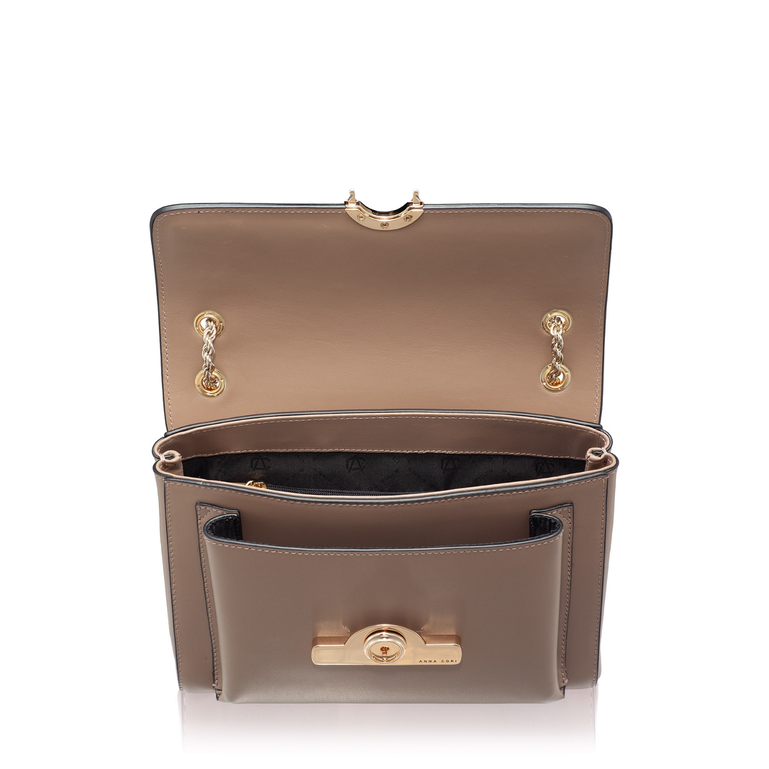 Снимка на Дамска чанта за рамо KELLY VITELLO, бежово-кафява