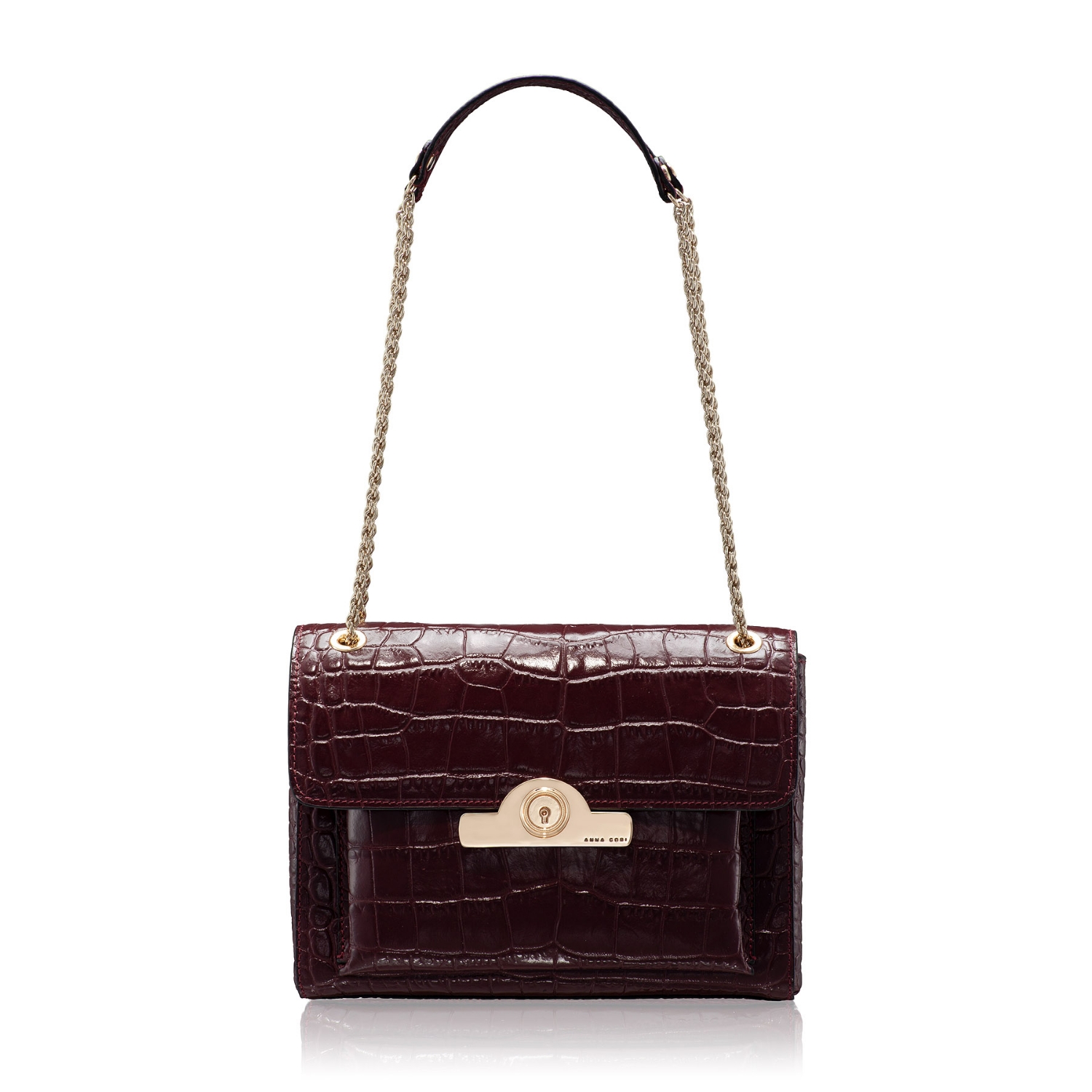 Снимка на Дамска чанта за рамо KELLY CROCO BORDO
