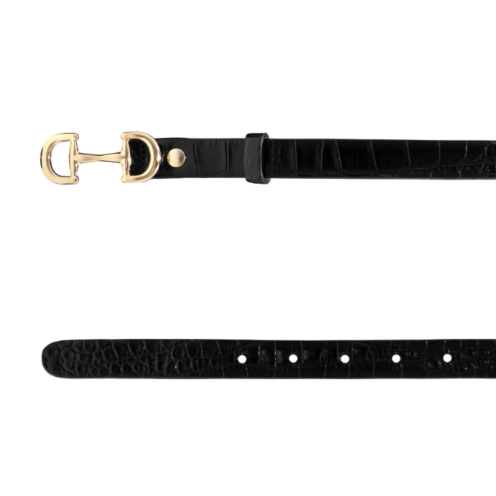 Curea dama 63 CROCO NEGRU