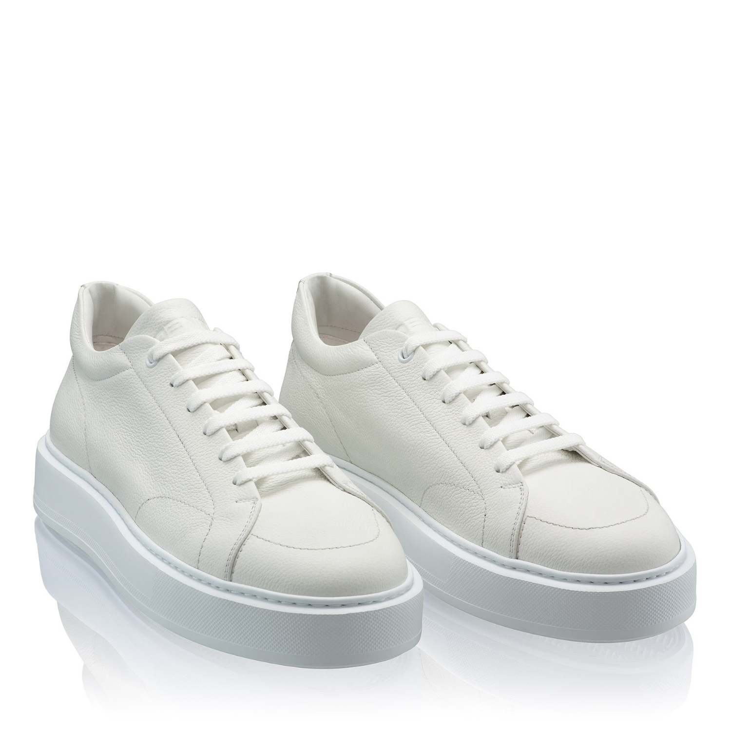 Picture of Men Leather Sport Shoes 7776 Bottalato White