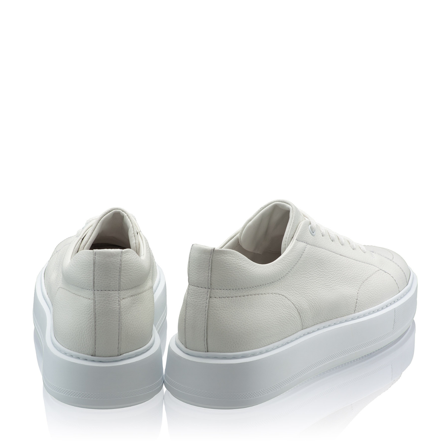 Picture of Men Leather Sport Shoes 7776 Bottalato White