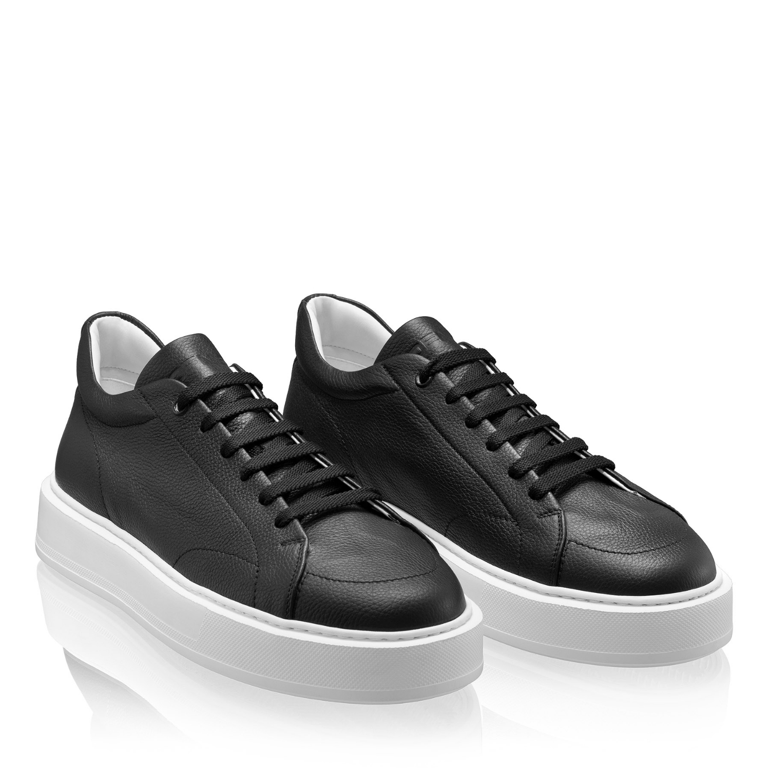 Picture of Men Leather Sport Shoes 7776 Bottalato Black