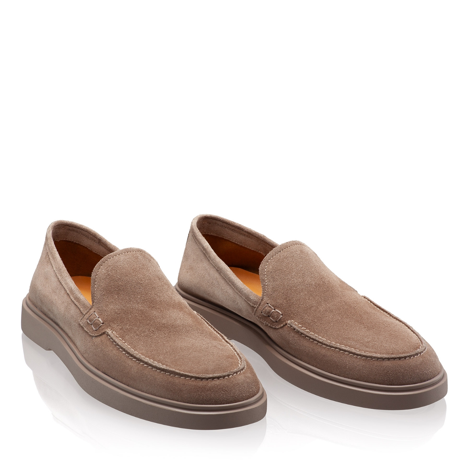 Picture of Men Natural Leather Loafers7362 Crosta Taupe/Arena