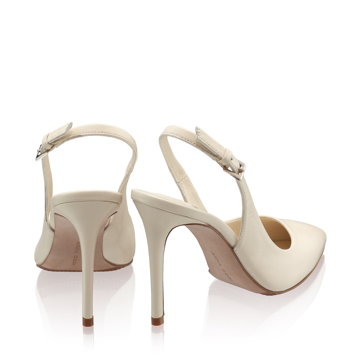Picture of High-heel Slingback Pumps 4417 Vitello Panna