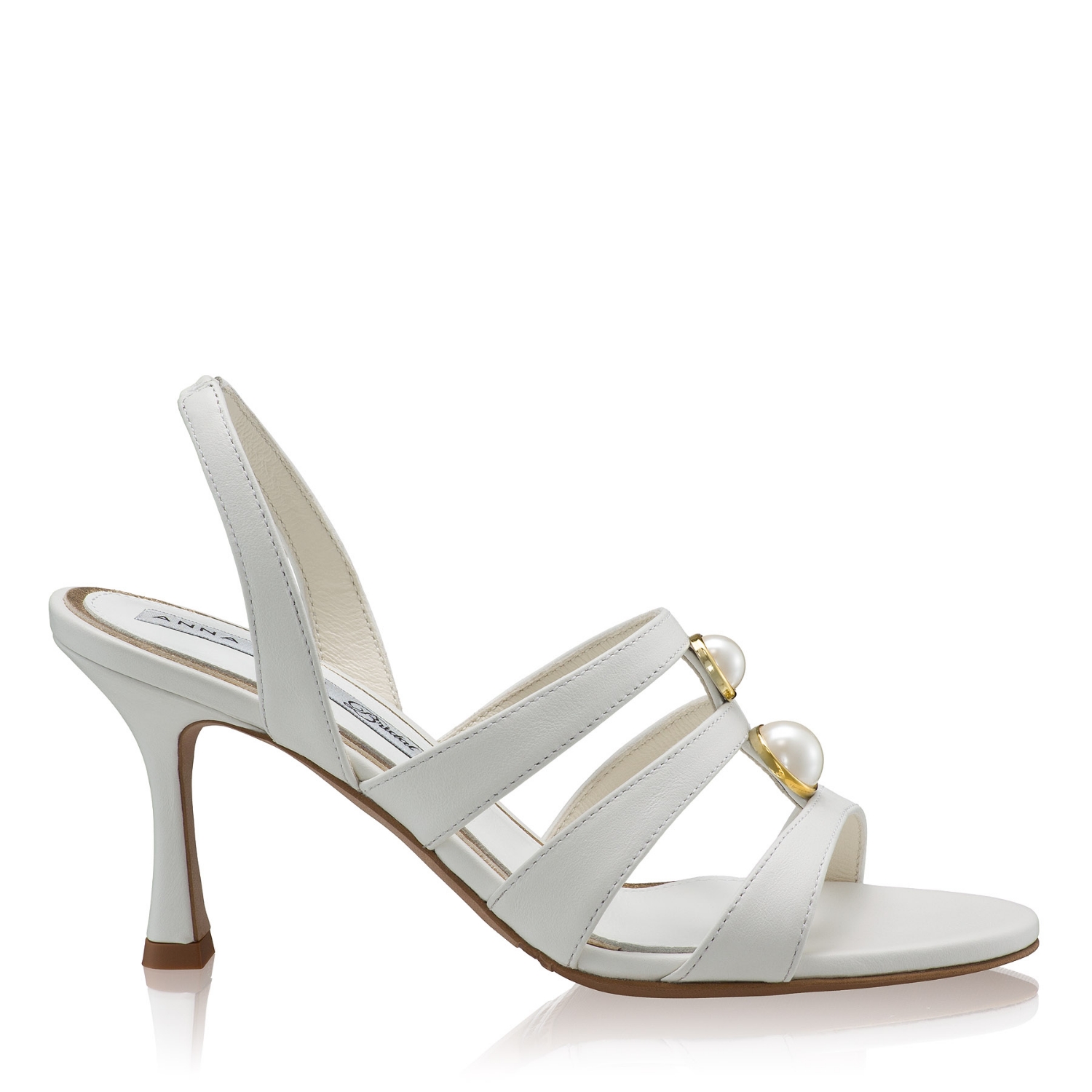 Picture of Women Leather Bridal Sandals 8431 Vitello White