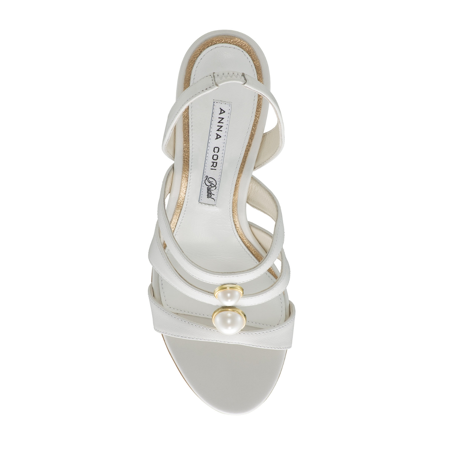 Picture of Women Leather Bridal Sandals 8431 Vitello White