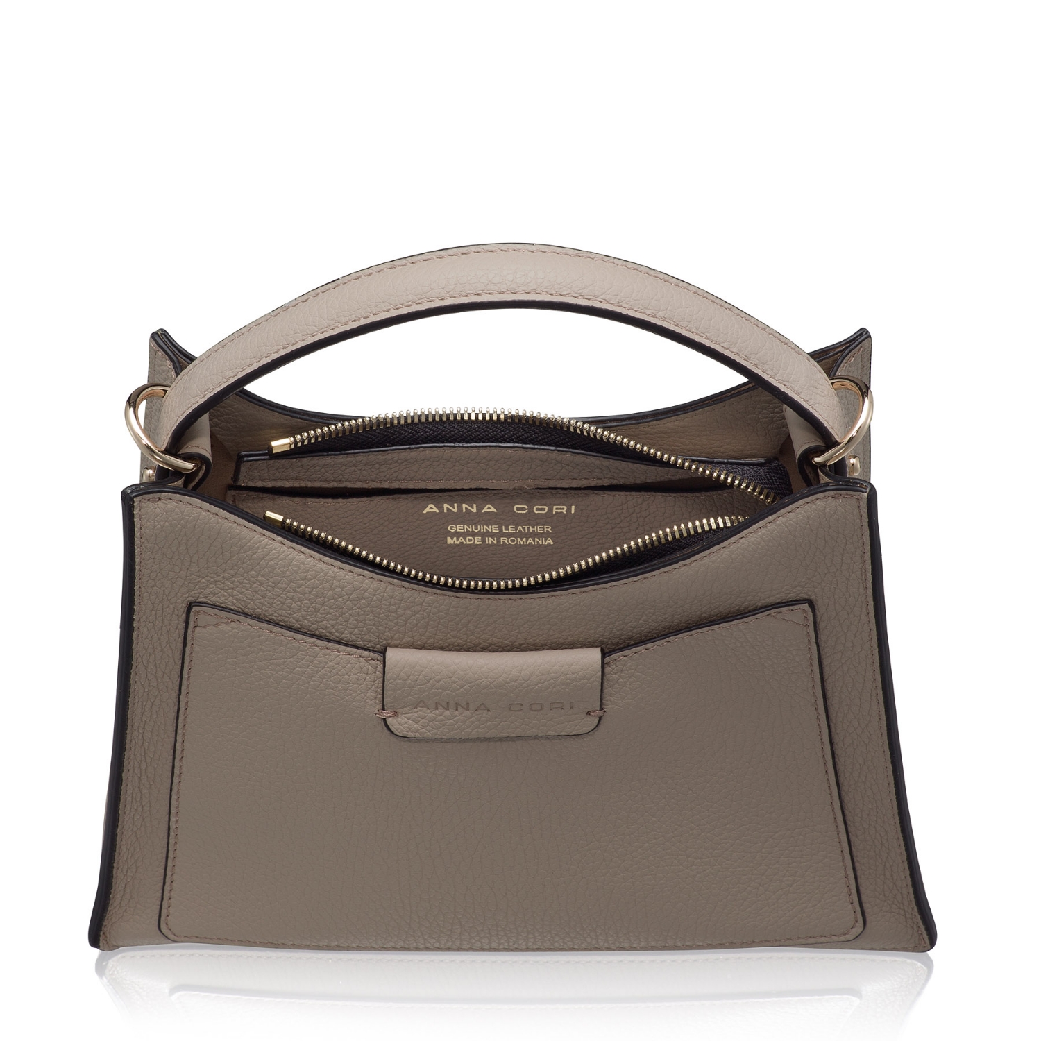 Picture of Women Leather Hand Bag HELEN 02 BOTTALATO TAUPE