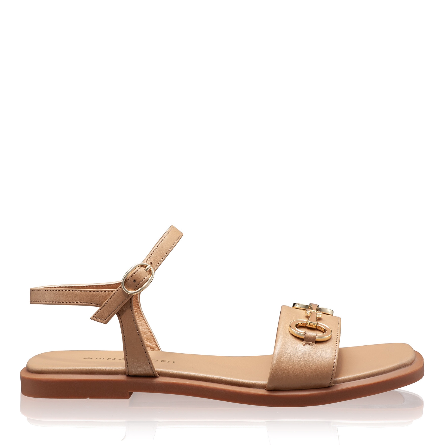 Picture of Women Leather Sandals 8454 Vitello Cappuccino