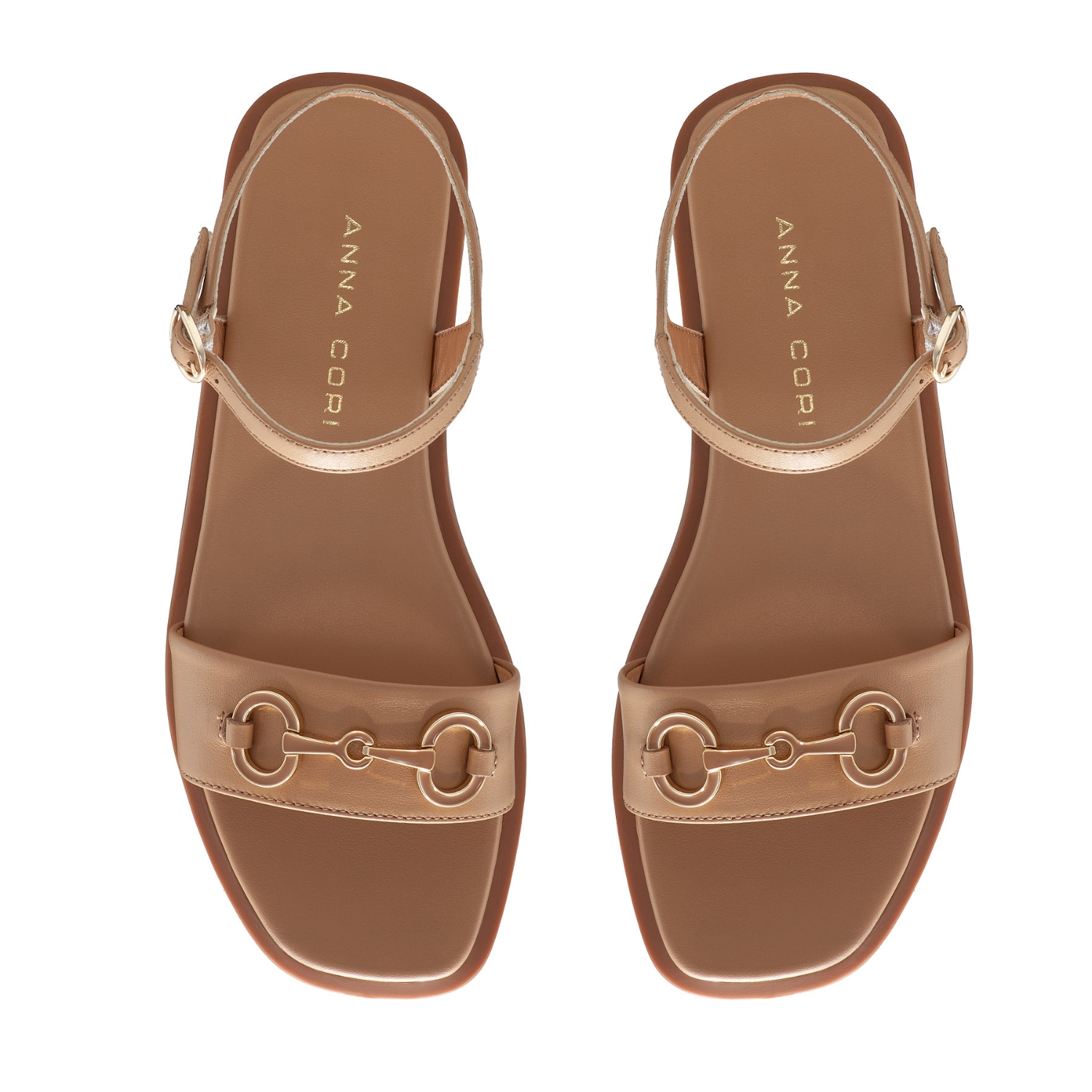 Picture of Women Leather Sandals 8454 Vitello Cappuccino