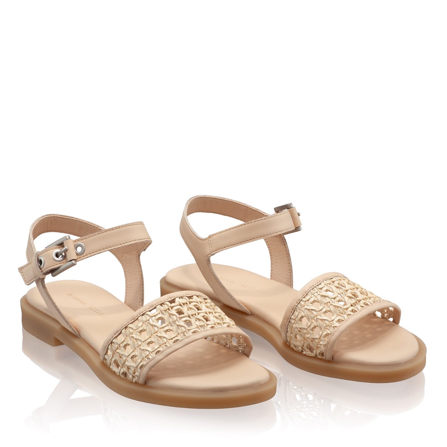 Снимка на Дамски сандали 8363 Vitello+Intreccio Beige